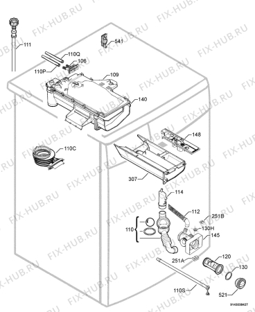 Взрыв-схема стиральной машины Privileg 641301_20790 - Схема узла Hydraulic System 272